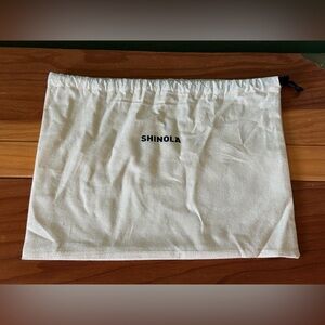 Shinola Drawstring Ivory Dust Bag Rectangle Cotton Storage Travel 12x9”